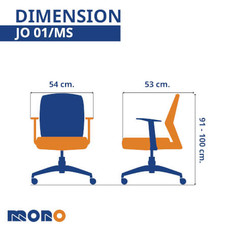 เก้าอี้สำนักงาน MONO FURNITURE รุ่น JO01/MS สีน้ำเงิน_2